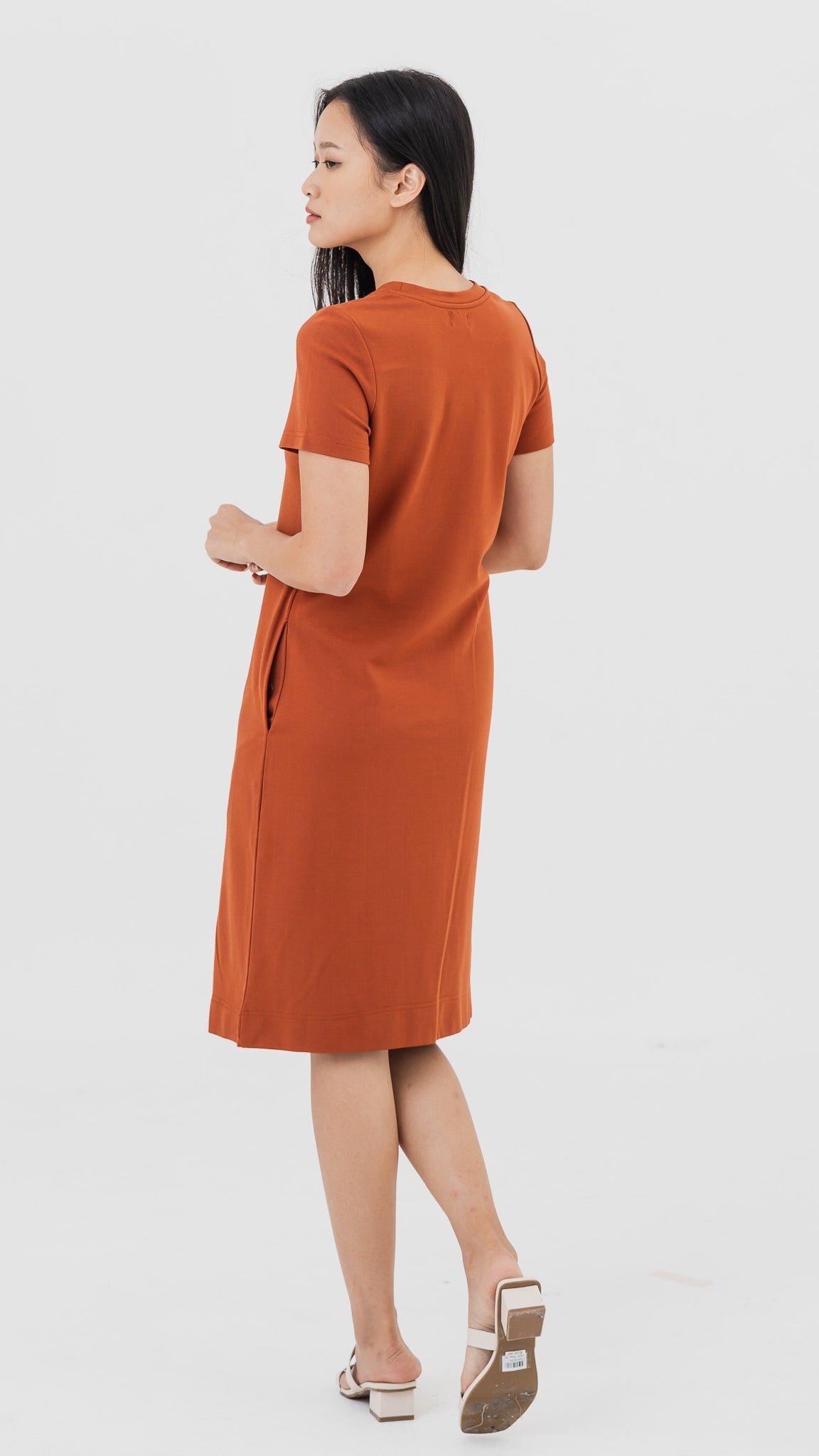 Everyday Roma T-shirt Dress in Rust - First Stitch