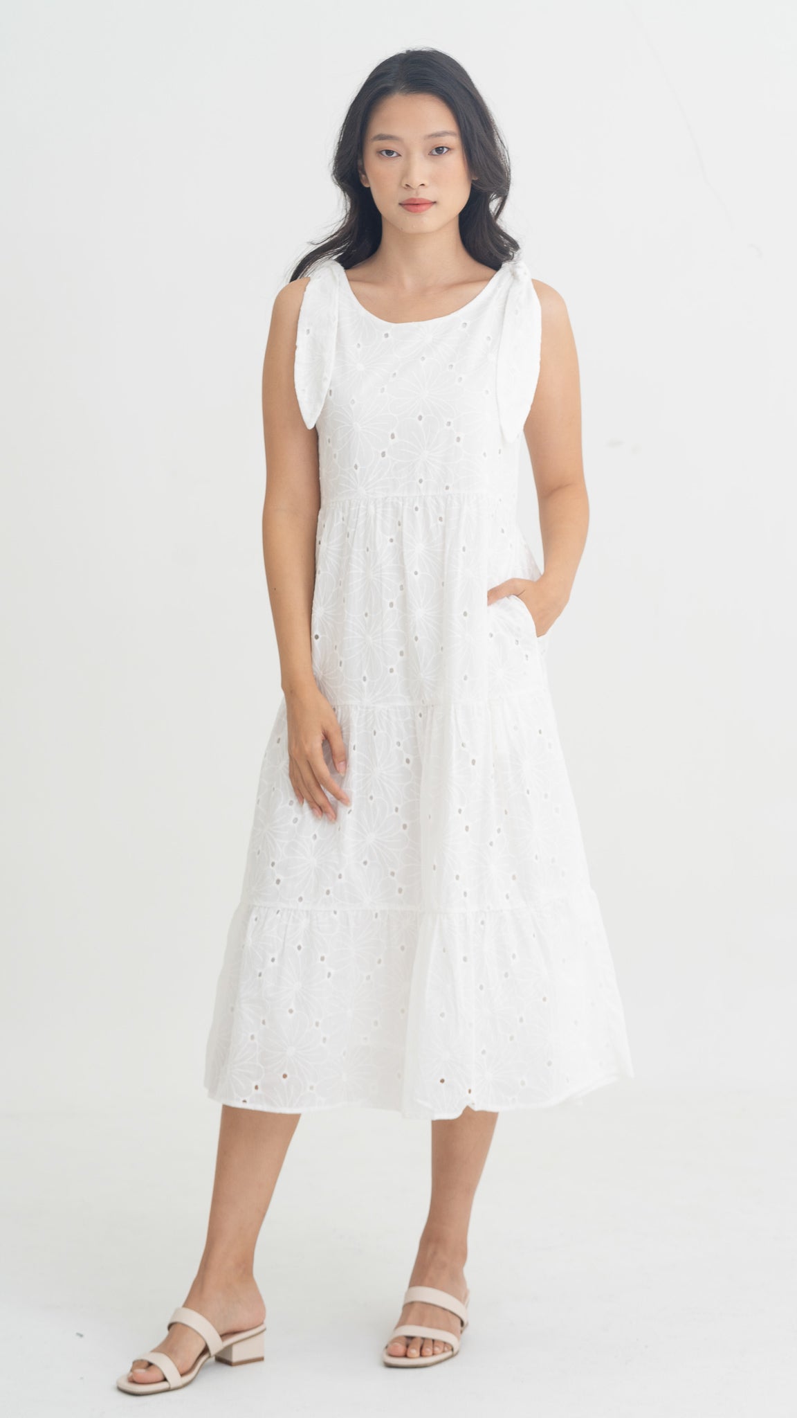 White summer midi on sale dress