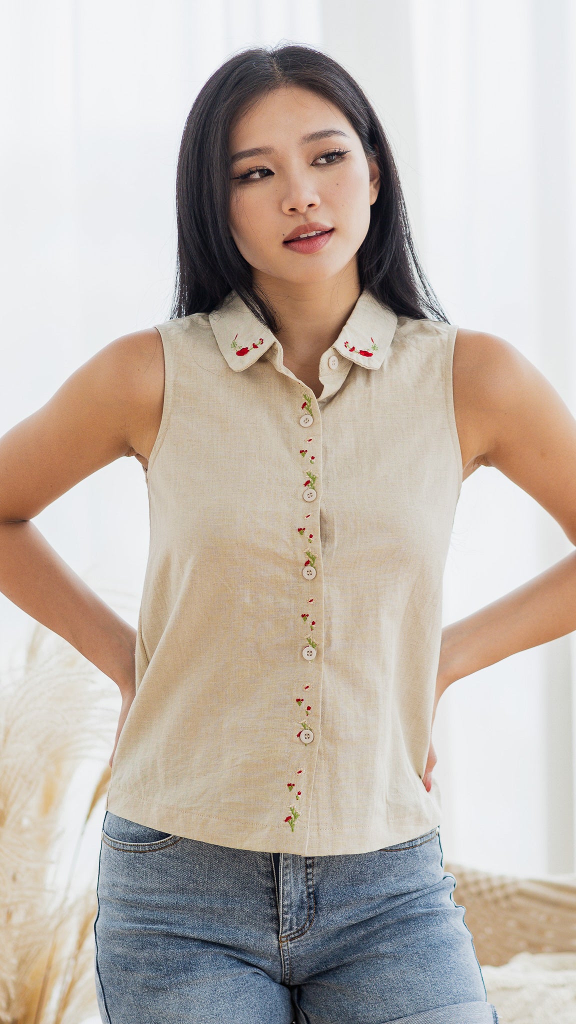 Linen clearance tops online