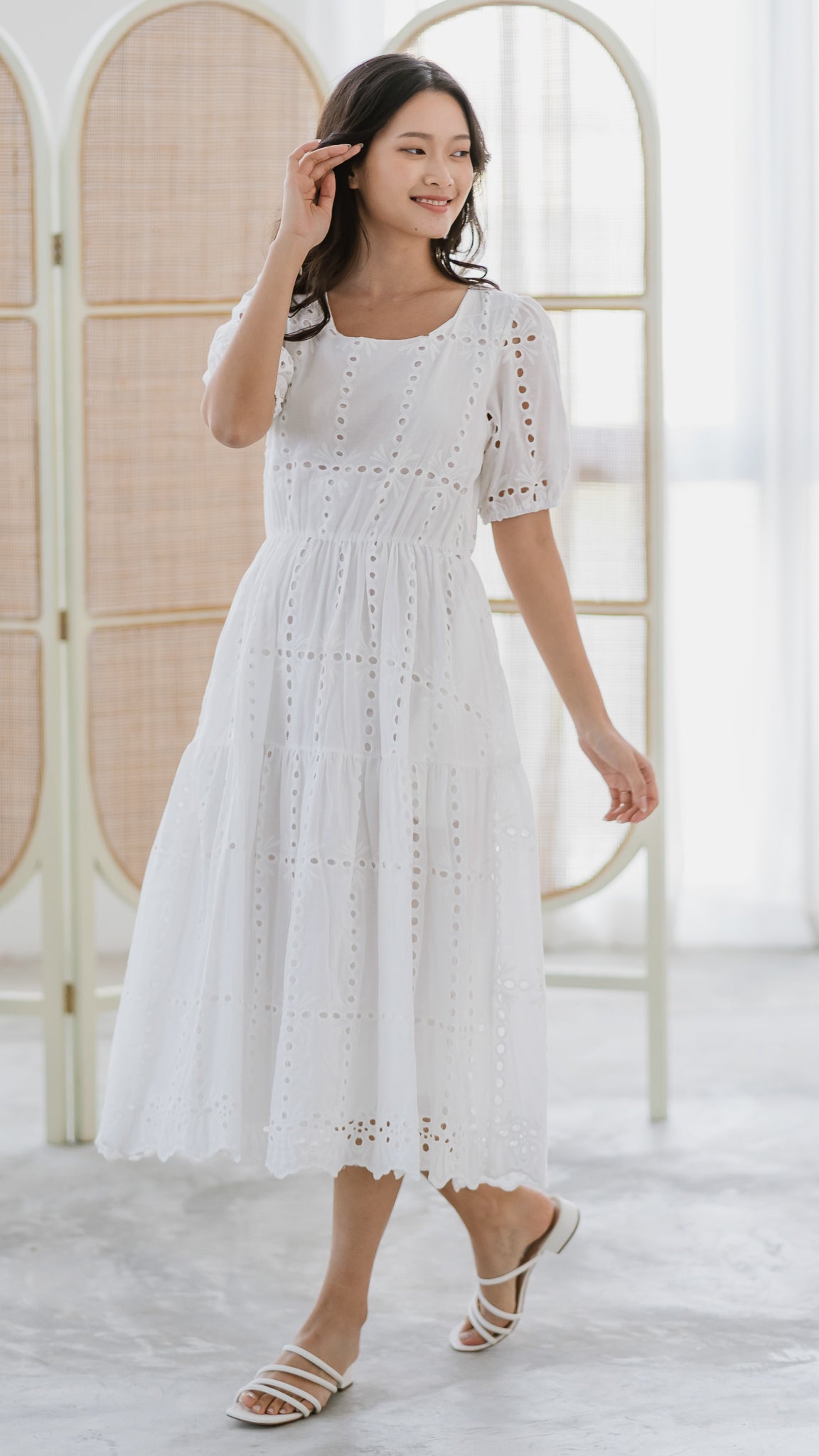 White deals frock online